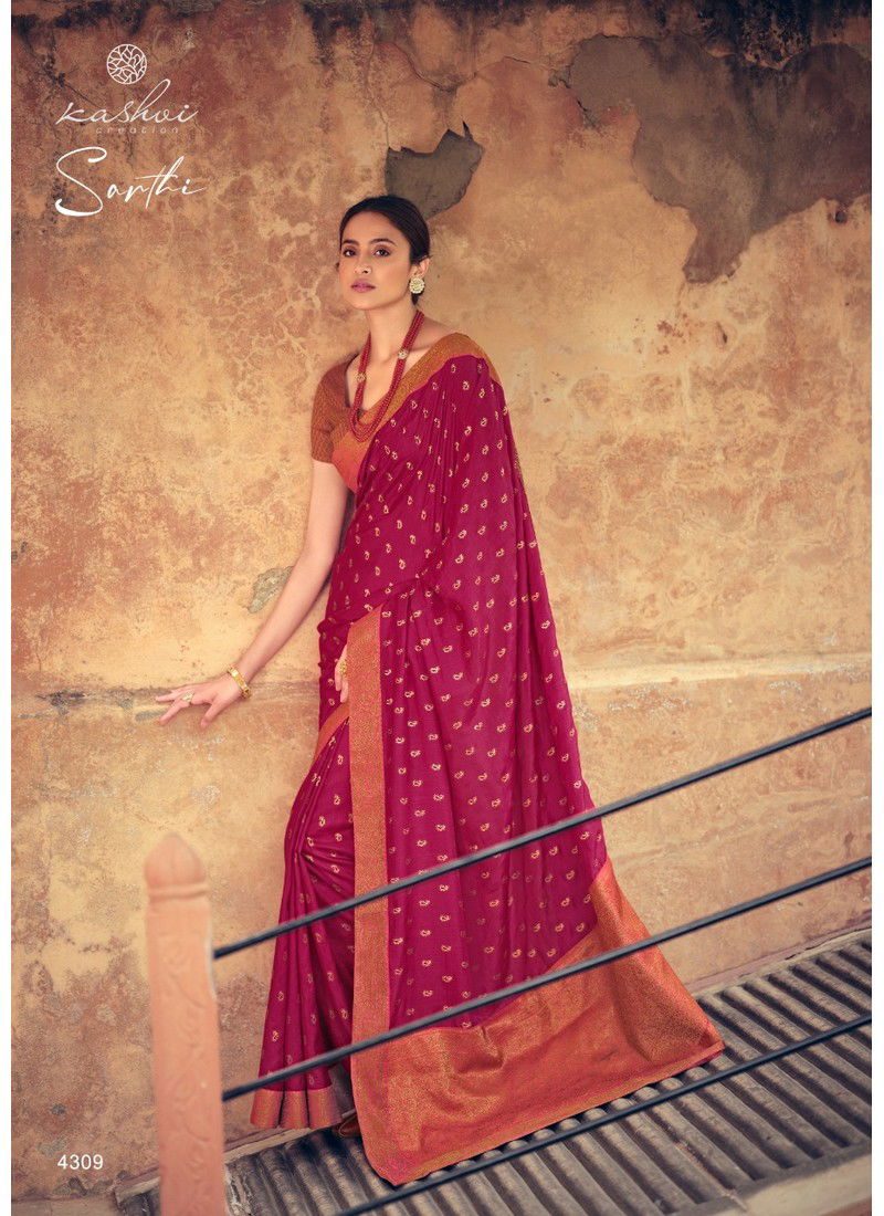 Kashvi Sarthi Fancy Designer Heavy Festive Casual Wear Printed Silk Sarees Collection